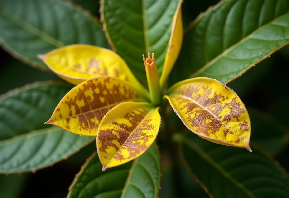 feuilles jaunissantes